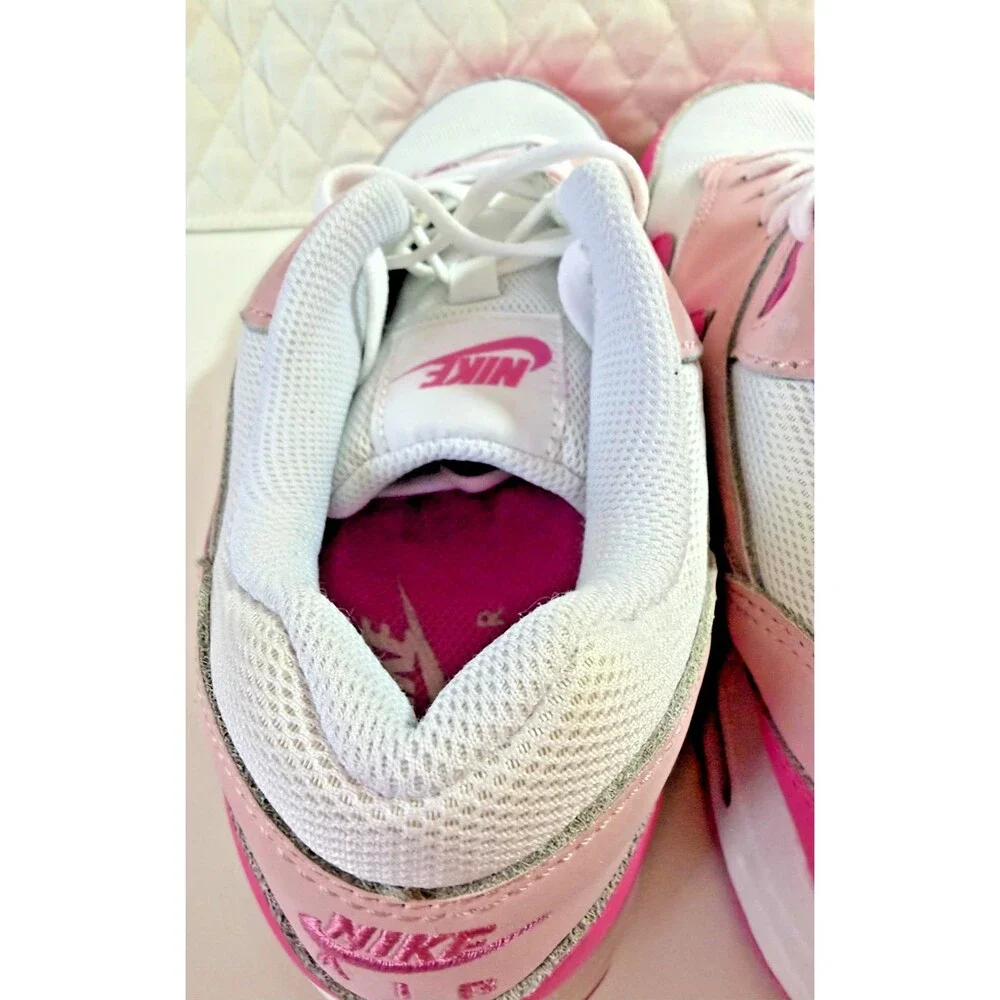 NIKE Kids Air Max 1 Sneaker Shoes White Pink FZ3559-100 Size 6.5Y / Big Kids